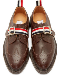 dunkelbraune Leder Brogues von Thom Browne