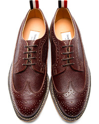 dunkelbraune Leder Brogues von Thom Browne