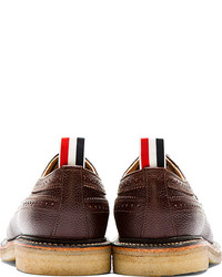 dunkelbraune Leder Brogues von Thom Browne