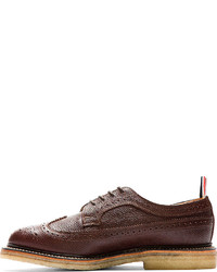 dunkelbraune Leder Brogues von Thom Browne