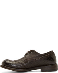 dunkelbraune Leder Brogues von Dolce & Gabbana