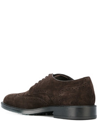 dunkelbraune Leder Brogues von Tod's