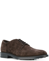 dunkelbraune Leder Brogues von Tod's