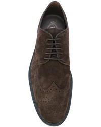 dunkelbraune Leder Brogues von Tod's