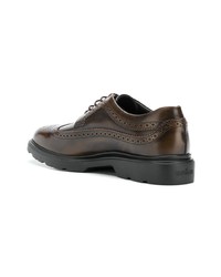 dunkelbraune Leder Brogues von Hogan