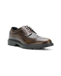 dunkelbraune Leder Brogues von Hogan