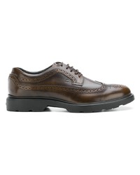 dunkelbraune Leder Brogues von Hogan