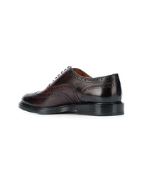 dunkelbraune Leder Brogues von Santoni