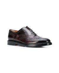 dunkelbraune Leder Brogues von Santoni