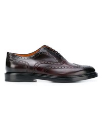 dunkelbraune Leder Brogues von Santoni