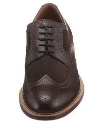 dunkelbraune Leder Brogues von Dune London