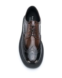 dunkelbraune Leder Brogues von Paul Smith