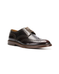 dunkelbraune Leder Brogues von Doucal's