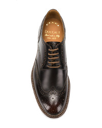 dunkelbraune Leder Brogues von Doucal's