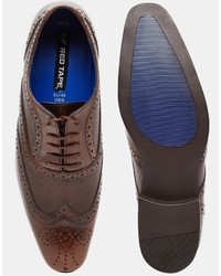 dunkelbraune Leder Brogues von Red Tape