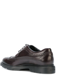 dunkelbraune Leder Brogues von Hogan