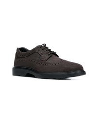 dunkelbraune Leder Brogues von Hogan