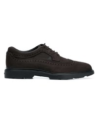 dunkelbraune Leder Brogues von Hogan