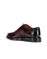 dunkelbraune Leder Brogues von Santoni