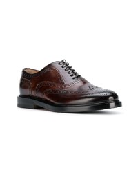 dunkelbraune Leder Brogues von Santoni