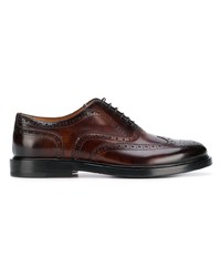 dunkelbraune Leder Brogues von Santoni