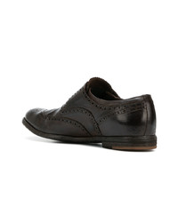 dunkelbraune Leder Brogues von Officine Creative