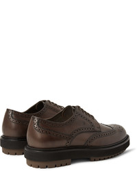 dunkelbraune Leder Brogues von Tod's