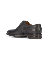 dunkelbraune Leder Brogues von Bontoni