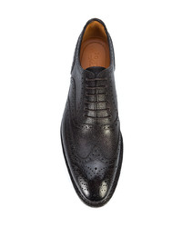 dunkelbraune Leder Brogues von Bontoni