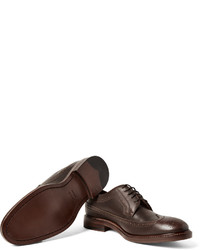 dunkelbraune Leder Brogues von Paul Smith