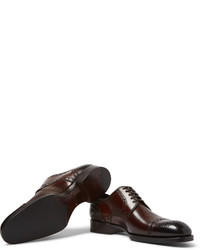 dunkelbraune Leder Brogues von Tom Ford