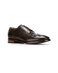 dunkelbraune Leder Brogues von Officine Creative