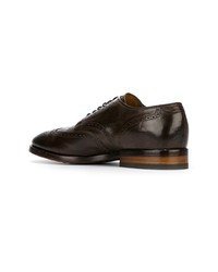 dunkelbraune Leder Brogues von Officine Creative