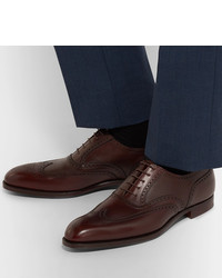 dunkelbraune Leder Brogues von George Cleverley