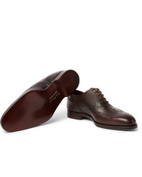 dunkelbraune Leder Brogues von George Cleverley