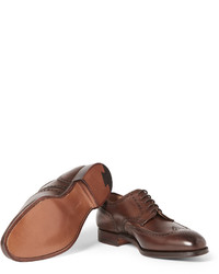 dunkelbraune Leder Brogues von Ralph Lauren Purple Label