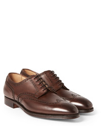 dunkelbraune Leder Brogues von Ralph Lauren Purple Label