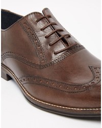 dunkelbraune Leder Brogues von Red Tape