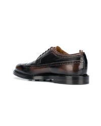 dunkelbraune Leder Brogues von Officine Creative