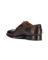 dunkelbraune Leder Brogues von Alberto Fasciani