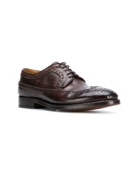 dunkelbraune Leder Brogues von Alberto Fasciani