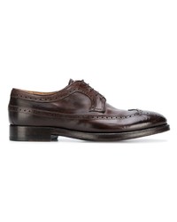 dunkelbraune Leder Brogues von Alberto Fasciani