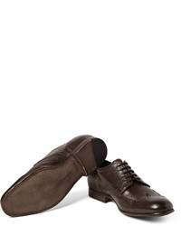 dunkelbraune Leder Brogues von Alexander McQueen