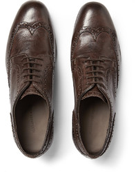 dunkelbraune Leder Brogues von Alexander McQueen