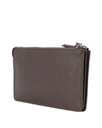 dunkelbraune Leder Clutch Handtasche von Salvatore Ferragamo