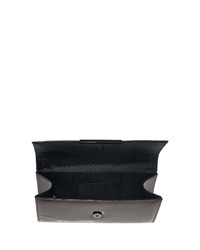 dunkelbraune Leder Clutch von Buffalo