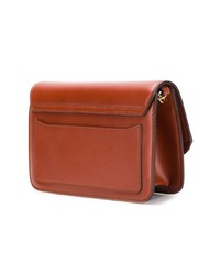 dunkelbraune Leder Clutch von Chloé