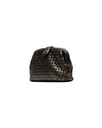 dunkelbraune Leder Clutch von Bottega Veneta