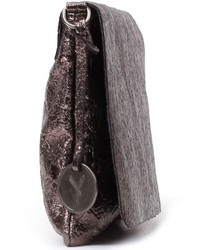 dunkelbraune Leder Clutch von SURI FREY