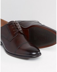 dunkelbraune Leder Derby Schuhe von Aldo